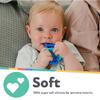 Nuby Geo Zoos Massaging Teether - Baby Teething Toy - Soft Easy Grip - 3+ Months - Elephant view 4