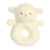 Ebba Playful Cherub Lamb Rattle Baby Stuffed Animal - Comforting Companion - Interactive Fun - White 6 Inches view 1