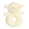 Ebba Playful Cherub Lamb Rattle Baby Stuffed Animal - Comforting Companion - Interactive Fun - White 6 Inches view 2