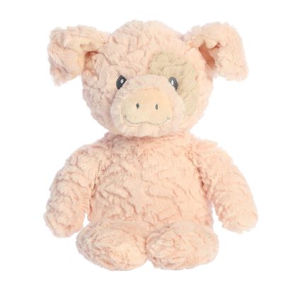 Aurora Adorable Huggy Collection Paisley Piglet Baby Stuffed Animal - Comforting Companion - Sensory Stimulation - Pink 13 Inches