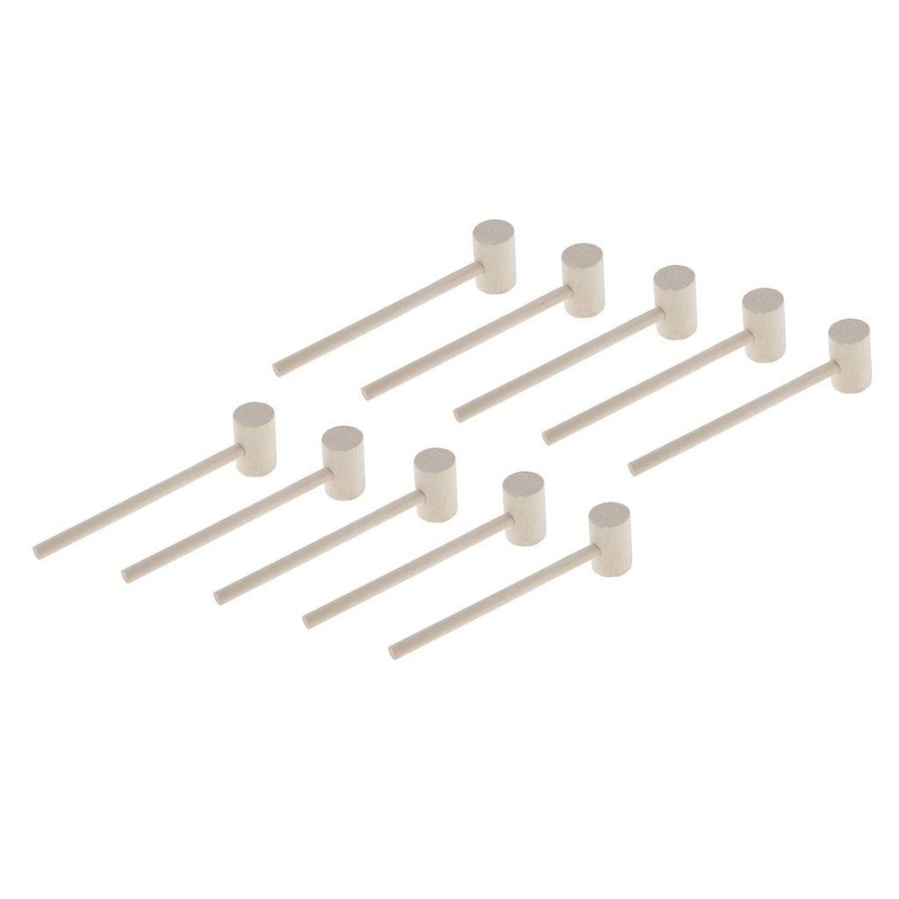 kowaku 10pcs Mini Wooden, Multipurpose for Kids Toys Mallets, Wooden Pounding Toy