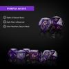UDIXI Gemstone DND Dice Set, 7PCS Purple Agate Stone D&D Dice Polyhedral for Role Playing and Other Tabletop Games view 3