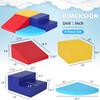 BLKMTY Toddler Climbing Toys Indoor 4-Piece Set Kids Corner Climber - Soft Foam Climbing Toys for Toddlers 1-3, Indoor Baby Crawling & Sliding Play Set Kids Climbing Foam Blocks, Colourful view 2
