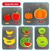 PENGFULL Felt Fruits and Vegetables Learning Pieces,62 Felt Flannel Board Pieces,Learn Common Fruits and Vegetables and Words for Kindergarten,Preschool,Toddlers view 4