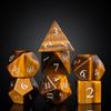 UDIXI Stone DND Dice Set, 7PCS Tiger's Eye Gemstone D&D Dice for Role Playing Dice and Tabletop Games view 1