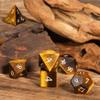UDIXI Stone DND Dice Set, 7PCS Tiger's Eye Gemstone D&D Dice for Role Playing Dice and Tabletop Games view 4