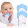 2Pack Silicone Teething Mitt, Soothing Infant Teething Mitten Pain Relief, Prevent Scratches Glove, Safe Silicone Teething Toys for 0-12 Months view 1