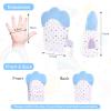 2Pack Silicone Teething Mitt, Soothing Infant Teething Mitten Pain Relief, Prevent Scratches Glove, Safe Silicone Teething Toys for 0-12 Months view 2