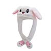 YOMEESOUL Cute Bunny Hat with Moving Ears Kawaii Accessories for Girls, Christmas Easter Party Cosplay Plush Rabbit Hats (White) view 3