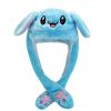 YOMEESOUL Cute Bunny Hat with Moving Ears Kawaii Accessories for Girls, Christmas Easter Party Cosplay Plush Rabbit Hats (Blue) view 1
