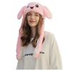 YOMEESOUL Cute Bunny Hat with Moving Ears Kawaii Accessories for Girls, Christmas Easter Party Cosplay Plush Rabbit Hats (Pink) view 2