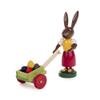 224-764 - Dregeno Easter Figure - Rabbit Lady with Egg Card - 3.75" H x 2" W x 1.5" D view 1