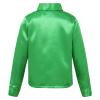 CHICTRY Boy's Sequin Shirts Long Sleeve Button Down Shiny Shirt Disco Hip Hop Jazz Dance Party Choir Costume Green 12-14 Years view 2