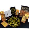 KLKOKVKE Tarot Cards Set for Beginners with Guide Book, Meanings on Them, PVC Waterproof, Including Card Holder, Table Mat, Seven Chakra Stones, and Crystal Pendulum(Golden 05) view 1