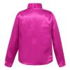 CHICTRY Boy's Sequin Shirts Long Sleeve Button Down Shiny Shirt Disco Hip Hop Jazz Dance Party Choir Costume Hot Pink 5-6 Years view 2