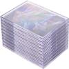 Qesonoo Card Sleeves, Trading Cards Sleeves Kit - 20 Hard Plastic Covers Soft Clear Card Sleeves + 5 Display Stand - Basketball, Football, Baseball,Game Card Protectors, White view 1