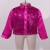 CHICTRY Boy's Sequin Shirts Long Sleeve Button Down Shiny Shirt Disco Hip Hop Jazz Dance Party Choir Costume Hot Pink 12-14 Years view 3