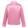 CHICTRY Boy's Sequin Shirts Long Sleeve Button Down Shiny Shirt Disco Hip Hop Jazz Dance Party Choir Costume Pink 12-14 Years view 2