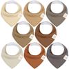 KeaBabies 8-Pack Organic Baby Bandana Bibs for Boys, Girls - Super Absorbent Triangle Baby Bibs for Drooling and Teething Infant, 100% Cotton Extra Soft for Newborn, Infant 0-36 Months (Terracotta) view 1