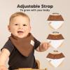 KeaBabies 8-Pack Organic Baby Bandana Bibs for Boys, Girls - Super Absorbent Triangle Baby Bibs for Drooling and Teething Infant, 100% Cotton Extra Soft for Newborn, Infant 0-36 Months (Terracotta) view 3