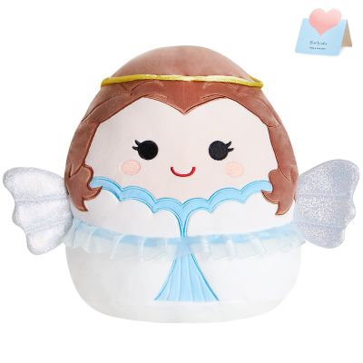 BSTAOFY Cute Angel Soft Plush Pillow with Wings & Halo Collection Squishy Angel Stuffed Animal Valentines Cushion Christmas Holiday Birthday Gifts for Kids, 12