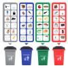 FIVEDAOGANG Garbage Truck Toy, 3 Pack Friction Powered Waste Management Garbage Truck Game with Front Load Dumpster, Back Dump Garbage,4 Trash Bins with 108 pcs Trash Cards, Gift for 3+ Years Old Kids view 3