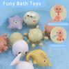 AMCHSURI Mold-Free Ocean Animal Bath Toys 10 Pack | Sensory Water Play Toys for Babies 6-18M & Toddlers 1-3Y | Safe Bathtub Pool Float Toys | Baby Shower, Birthday view 2
