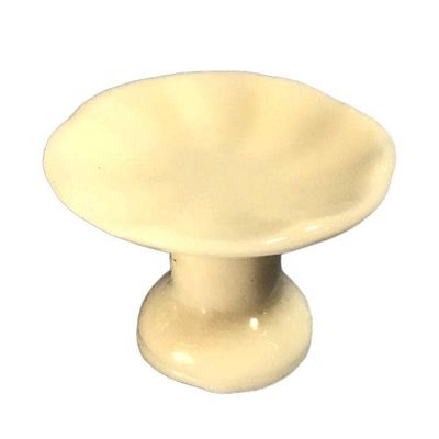 Dollhouse White Ceramic Cake Stand 1:12 Shop Dining Kitchen Cafe Accessory