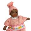 Dollhouse Baby Girl in Pink Romper & Hat Miniature 1:12 Porcelain Doll People view 2