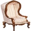 Melody Jane Dolls Houses Dollhouse Light Pink Medieval Porter Chair 1:24 Half Inch JBM Hall Furniture view 1