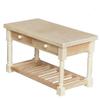 Hoement Miniature Wooden Desk Model Simulation Furniture for Dollhouse Decoration Natural Wood Retro Design for Mini House Landscape Decor Lightweight Adorable view 1