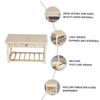 Hoement Miniature Wooden Desk Model Simulation Furniture for Dollhouse Decoration Natural Wood Retro Design for Mini House Landscape Decor Lightweight Adorable view 2