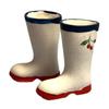 Melody Jane Dolls Houses Dollhouse White Wellington Boots Cherry Wellies Outdoor Garden Accessory view 3