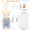 20 Sets Miniature Bear with Clothes Stuffed Plush Bear Decorations, 4.7 Inch Bears Baby Shower Doll Favors Hug Gift Card White Organza Bags for Guest Baby Shower Souvenirs Birthday Party (Blue) view 3