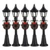 5pcs Miniature Street Light Model, Railway Train Post Lamps, Black Lamp Outdoor Pathway Lantern Post for Dollhouse Decoration Micro Landscape Accessories view 1