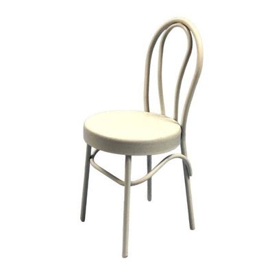 Melody Jane Dolls Houses Dollhouse White Bistro Bentwood Metal Side Chair Cafe Kitchen Dining Furniture