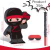 Ninja Piata Mini with Blindfold for Birthday Party Supplies, Bat and Filler for Birthday Party Decorations, Boys Girls and Adults Game Warrior Halloween Favors view 2