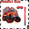 Harrycle Red Truck Piata of Monster Small Piata Race Car with Blindfold and Stick for Kids Boys 14.1 x 12.6 x 3.2 Inch Birthday Truck Party Supplies Construction Themed Party Games Decorations view 3