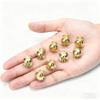 8Pcs 1:12 Scale Miniature Round Head Knobs, Metal Dollhouse Door Handle Knobs Furniture Knobs Accessories (Gold) view 3