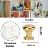 8Pcs 1:12 Scale Miniature Round Head Knobs, Metal Dollhouse Door Handle Knobs Furniture Knobs Accessories (Gold) view 4