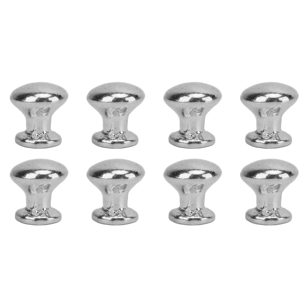 8Pcs 1:12 Scale Miniature Round Head Knobs, Metal Dollhouse Door Handle Knobs Furniture Knobs Accessories (Silver)