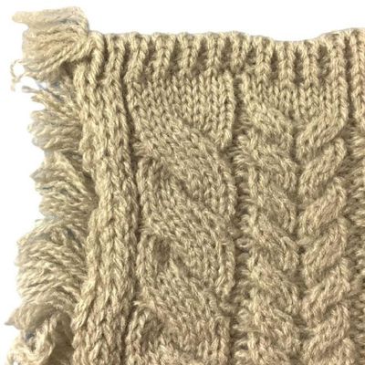Melody Jane Dolls Houses Dollhouse Grey Cable Rug or Throw Blanket 1:12 Modern Home Decor Accessory