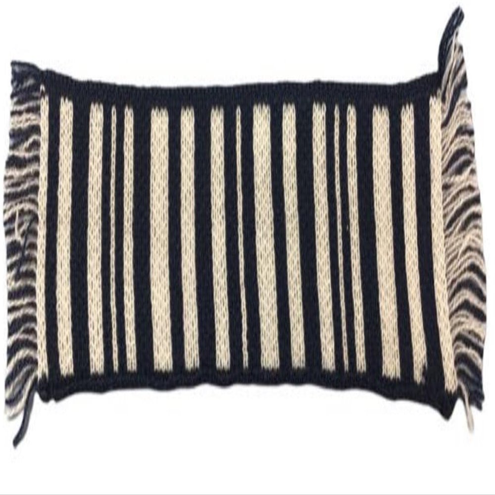 Melody Jane Dolls Houses Dollhouse Navy Blue & White Striped Runner Rug Modern Flooring Floor Accessory