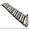 Melody Jane Dolls Houses Dollhouse Navy Blue & White Striped Runner Rug Modern Flooring Floor Accessory view 2