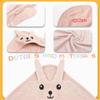 MT WORLD Personalized Towel with Name for Babies and Toddlers, Neutral, Embroidered Hooded Cotton Towel with Animal Design, Gift view 2