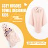 MT WORLD Personalized Towel with Name for Babies and Toddlers, Neutral, Embroidered Hooded Cotton Towel with Animal Design, Gift view 4