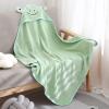 MT WORLD Personalized Hooded Towel for Toddlers, Embroidered Neutral Cotton Towel with Name, Animals Pattern - Baby Gift view 1