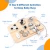 Pithfor Wooden Montessori Toys Busy Board for 1 2 3 4 Year Old, Baby Toddler Sensory Toys, for Fine Motor Skills, for Autism ADHD view 2