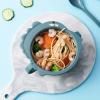 XILENY Cartoon Kids Meal Bowl Baby Food Supplement Bowl Household Wheat Fiber Bowl Children'sbowlblue view 1
