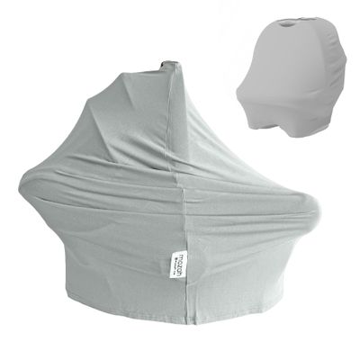 MOZAH Baby Multi-Use Cover: 9-in-1 Baby Carseat Cover, Nursing Cover, Stroller Cover & More. Breast Feeding Essentials and Baby Registry Favorite (Belgian Grey)